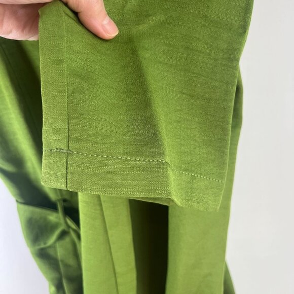 J.O.A Womens Strapless Belted Ankle Jumpsuit XS in Moss Green - Picture 6 of 12